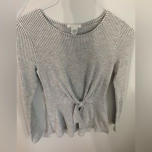 Womens grey twist long sleeve